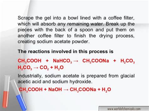acetic acid + sodium hydroxide|Preparation of Sodium Acetate (CH3CO.